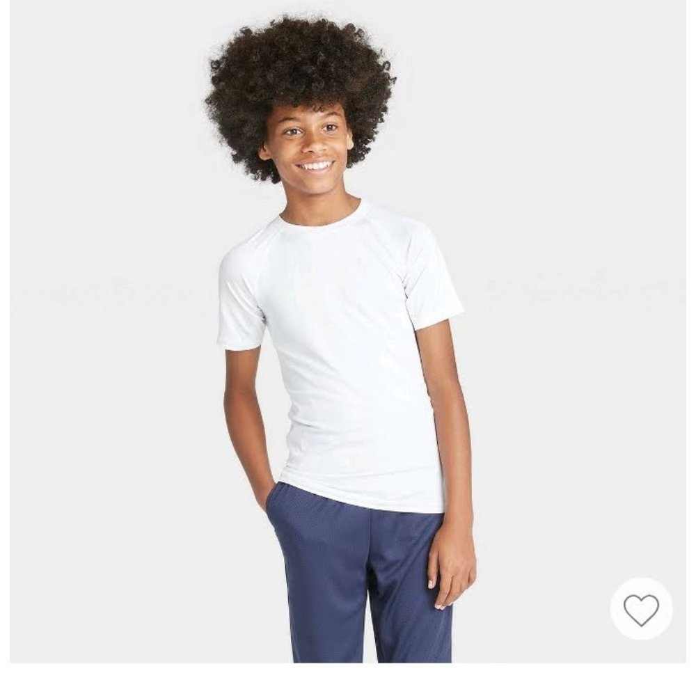 Boys' Fitted Performance T-Shirt White